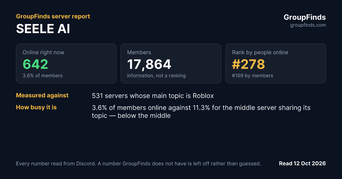 SEELE AI's GroupFinds server report