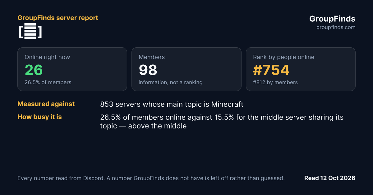 [π]'s GroupFinds server report