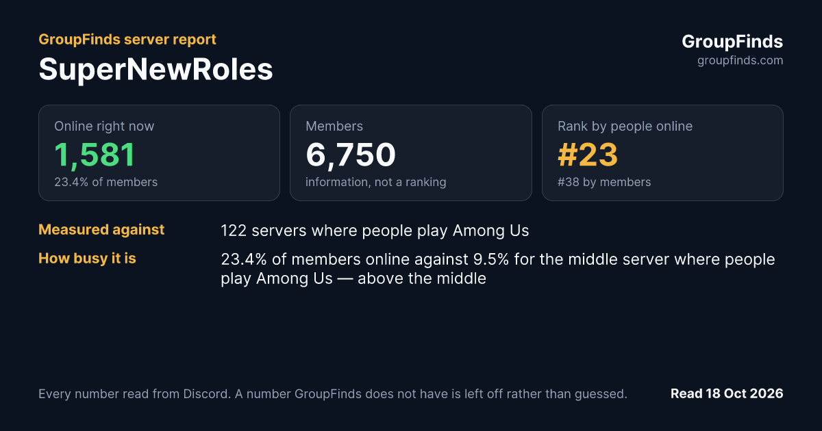 SuperNewRoles's GroupFinds server report