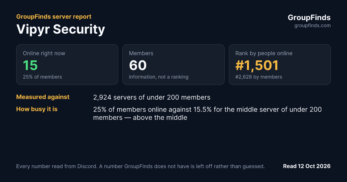 Vipyr Security's GroupFinds server report